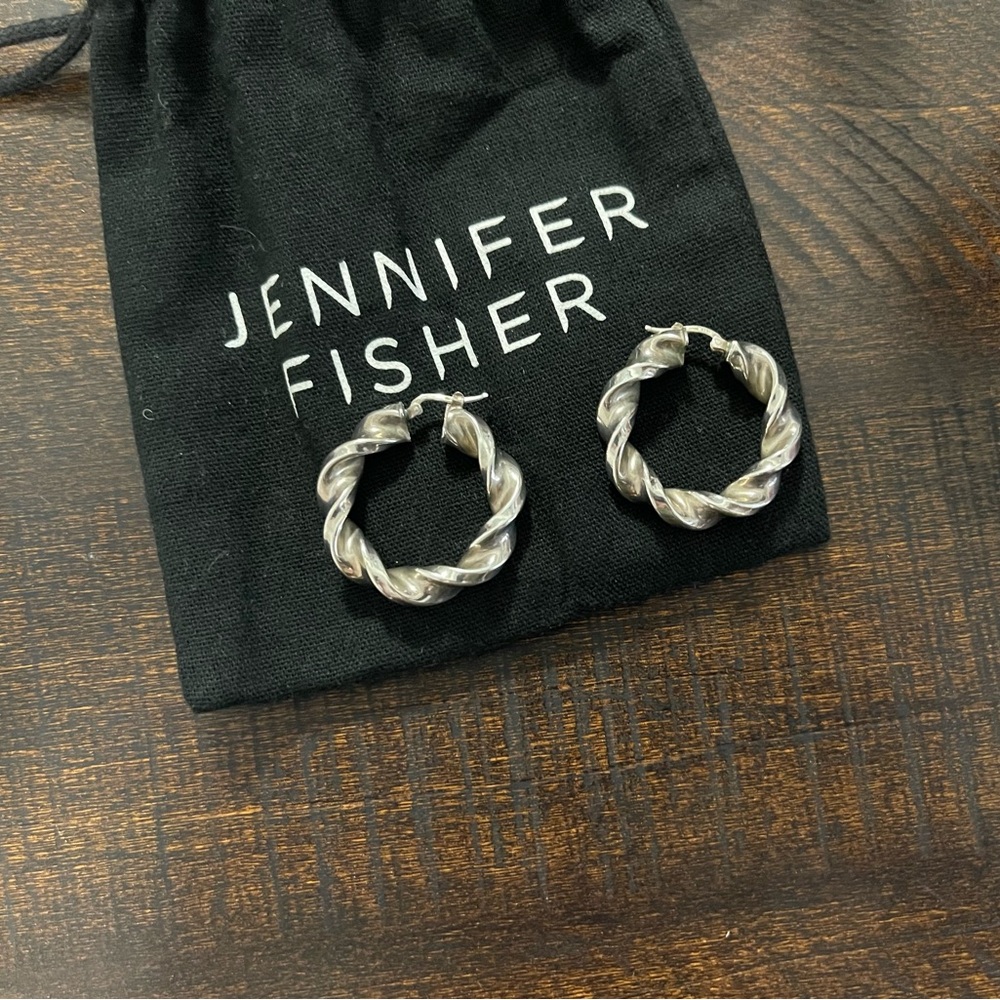 PRICE DROP - Vintage Real Silver Italian Twist Hoop Earrings